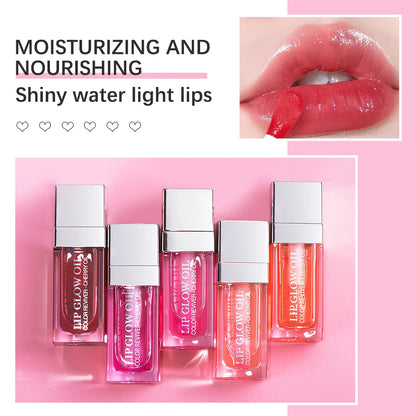 Plumping Moisturizing Lip Oil – Hydrating, Glossy & Pink Tint