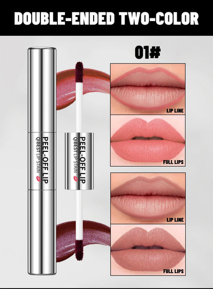Double‑Ended Peel‑Off Lip Stain – Long‑Lasting, Waterproof & Transfer‑Proof