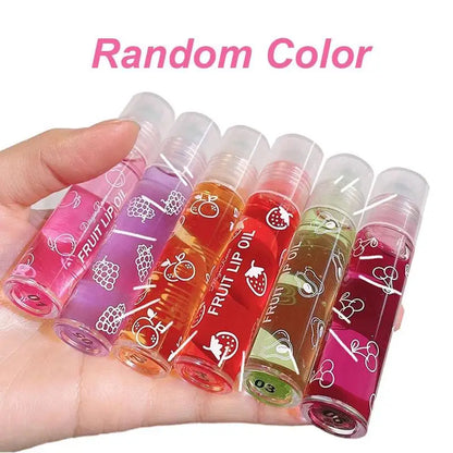 Roll‑On Fruit Essence Lip Oil – Hydrating, Glossy & Non‑Sticky (6 Colors)