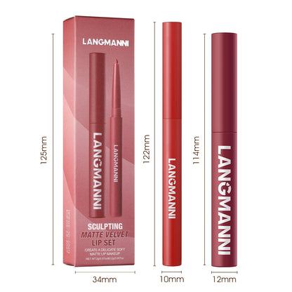 Waterproof Lipliner + Lipstick Duo – No Smudge, No Fade, Long‑Lasting