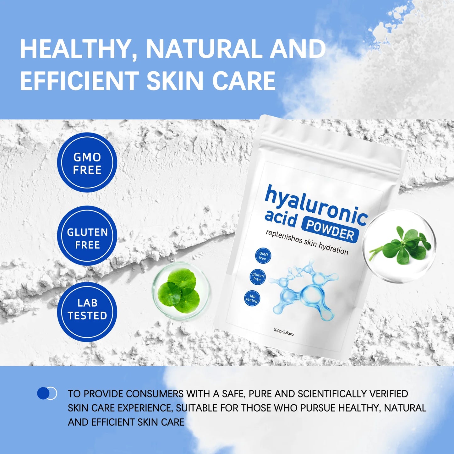 Hyaluronic Acid Mask Powder – Hydrating, Brightening & Skin‑Repairing (100g)