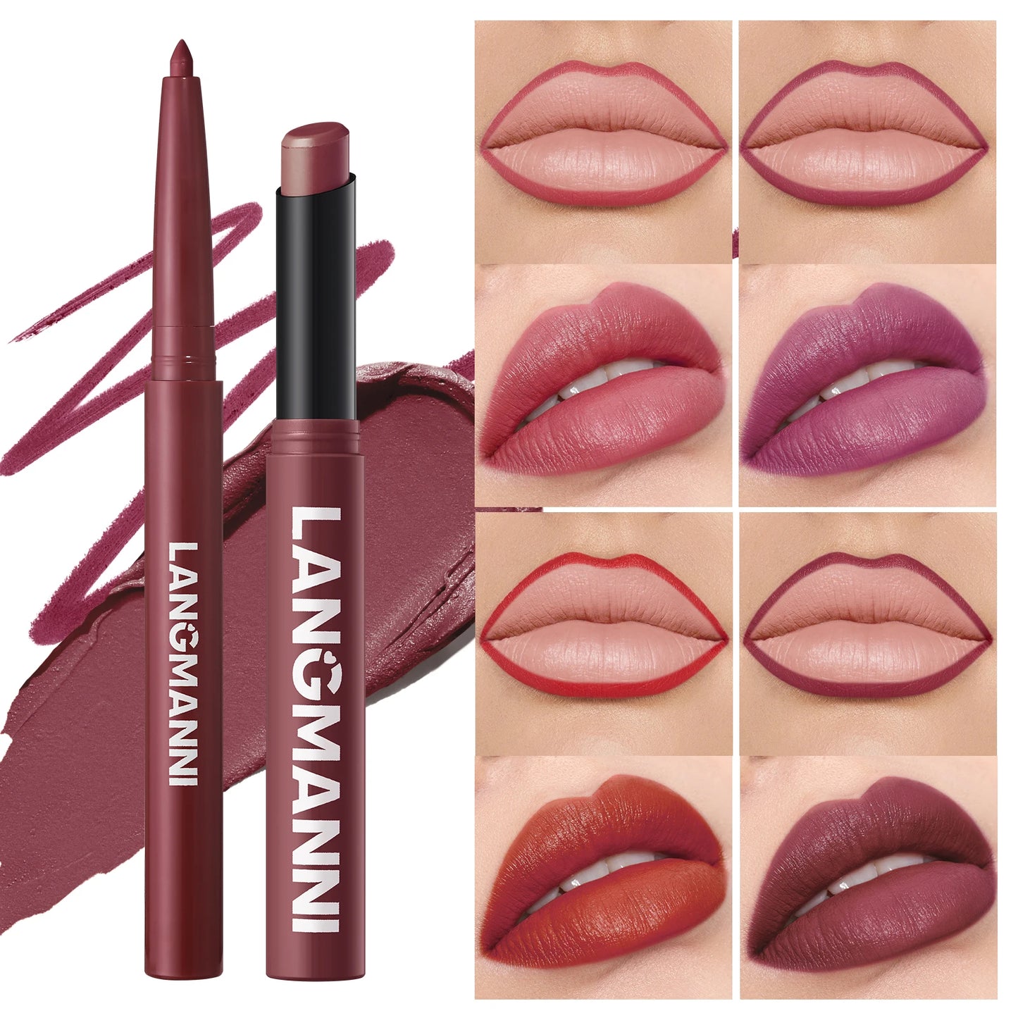 Waterproof Lipliner + Lipstick Duo – No Smudge, No Fade, Long‑Lasting