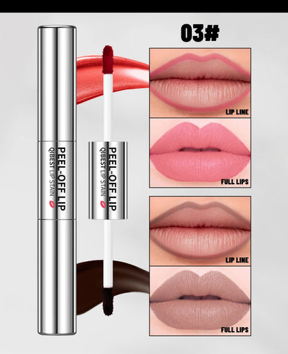 Double‑Ended Peel‑Off Lip Stain – Long‑Lasting, Waterproof & Transfer‑Proof