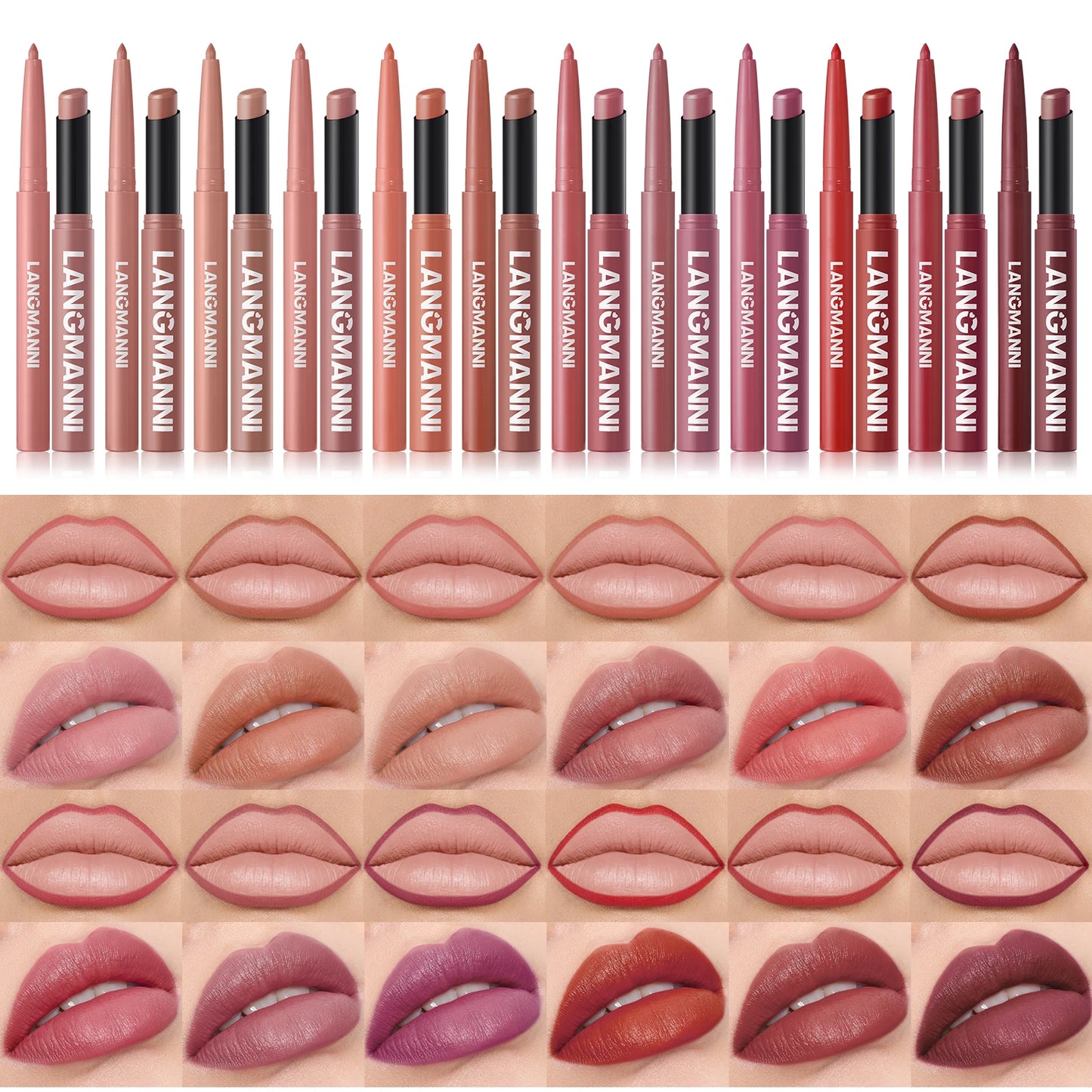 Waterproof Lipliner + Lipstick Duo – No Smudge, No Fade, Long‑Lasting