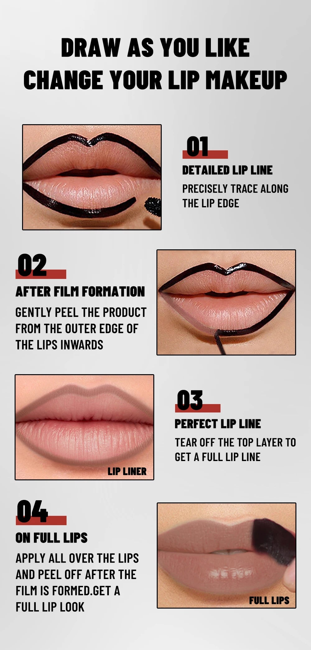 Double‑Ended Peel‑Off Lip Stain – Long‑Lasting, Waterproof & Transfer‑Proof