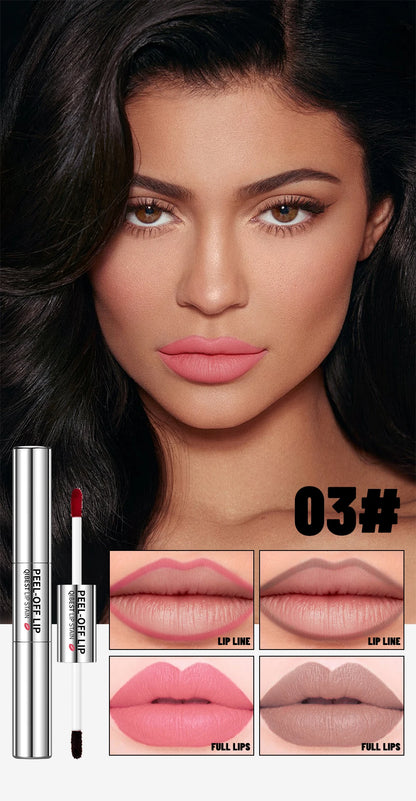 Double‑Ended Peel‑Off Lip Stain – Long‑Lasting, Waterproof & Transfer‑Proof