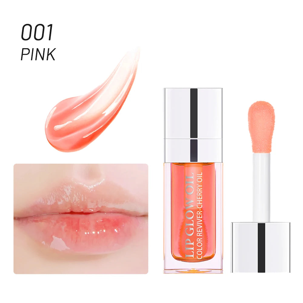 Plumping Moisturizing Lip Oil – Hydrating, Glossy & Pink Tint