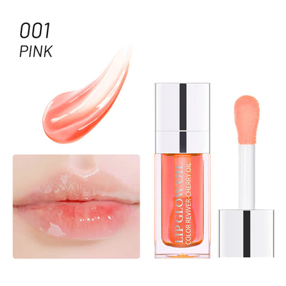Plumping Moisturizing Lip Oil – Hydrating, Glossy & Pink Tint