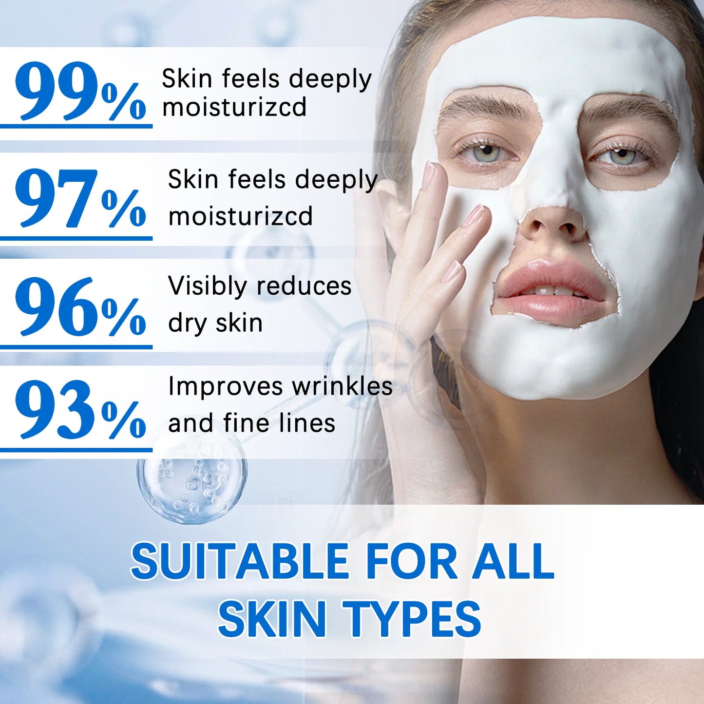 Hyaluronic Acid Mask Powder – Hydrating, Brightening & Skin‑Repairing (100g)