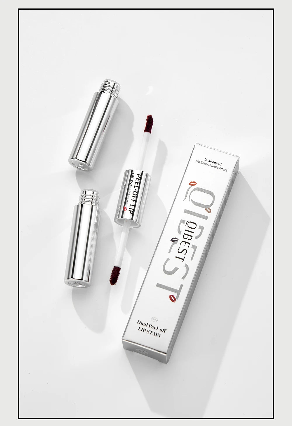Double‑Ended Peel‑Off Lip Stain – Long‑Lasting, Waterproof & Transfer‑Proof