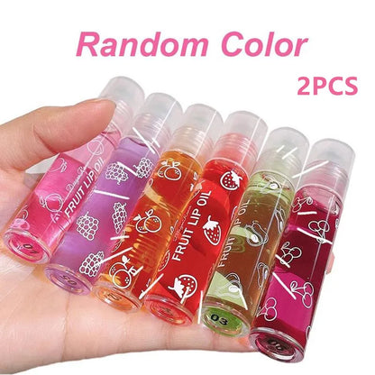 Roll‑On Fruit Essence Lip Oil – Hydrating, Glossy & Non‑Sticky (6 Colors)