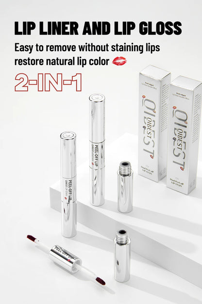 Double‑Ended Peel‑Off Lip Stain – Long‑Lasting, Waterproof & Transfer‑Proof